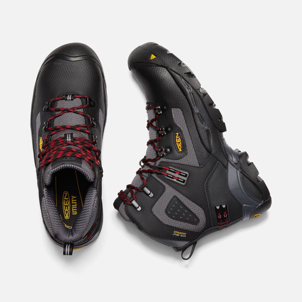 Keen Arbetskängor Herr Svarta - St. Paul 6\" Wp (Carbon-Fiber Toe) - 306975YRU